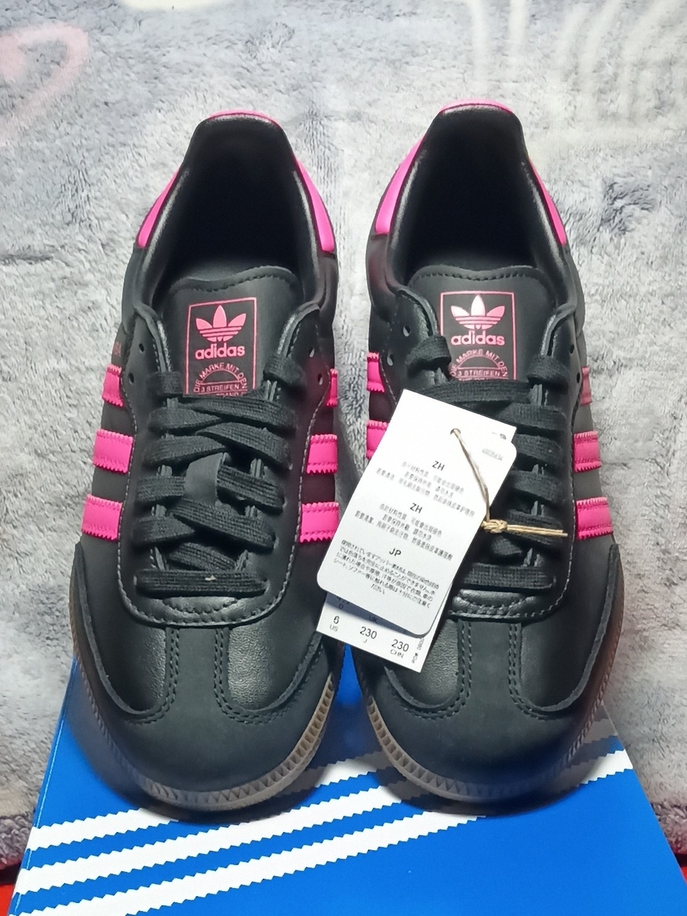 adidas Samba OG W Core Black Lucid Pink Gum JS1386 Women's Size 6 NIB Brand New